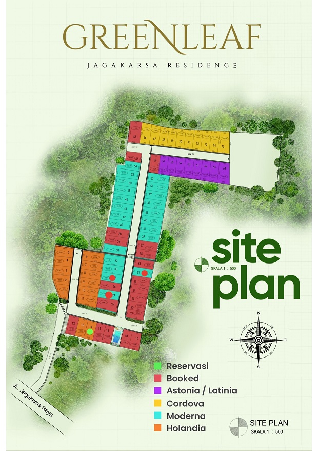 site plan green leaf jagakarsa